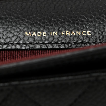 Chanel Caviar Quilted Flap Card Holder Wallet Black 7 of 8