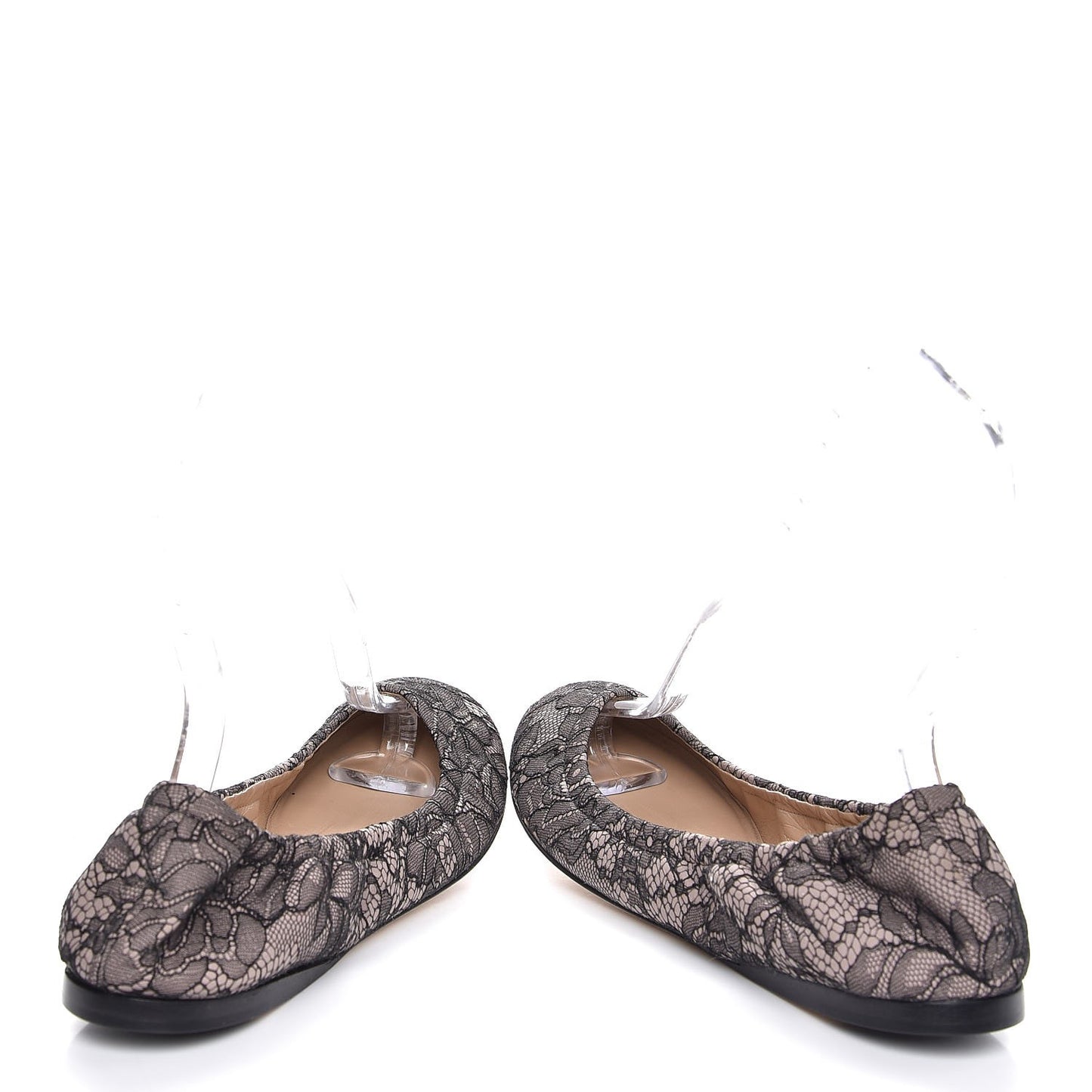 Lace Ballerina Flats 40 Black