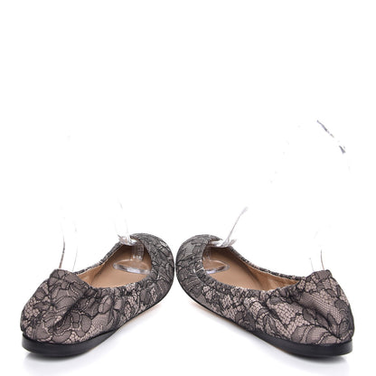 Valentino Garavani Lace Ballerina Flats 40 Black 6 of 11