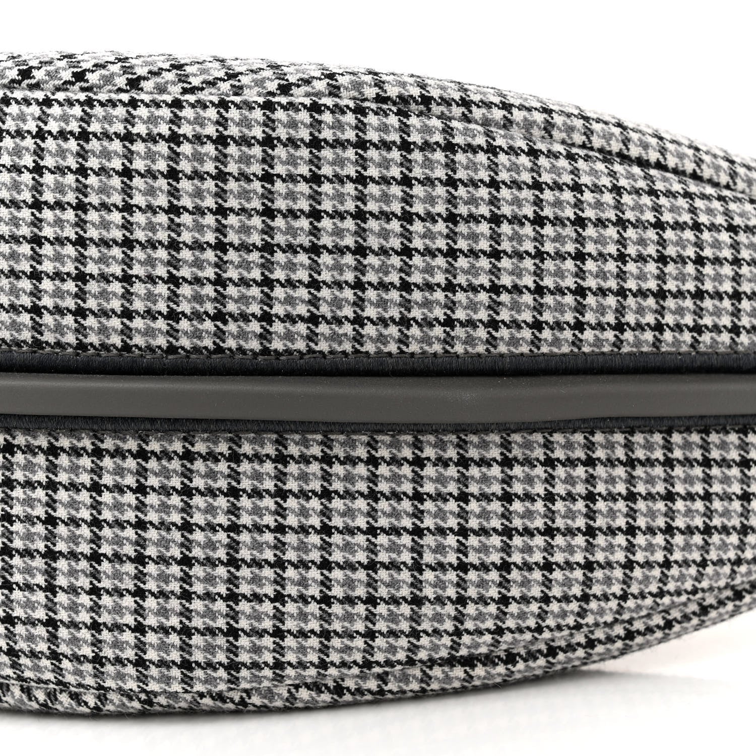 Fendi Wool Vitello Grace Small Houndstooth Small Fendigraphy Hobo Bag Grigio Anthracite 10 of 11
