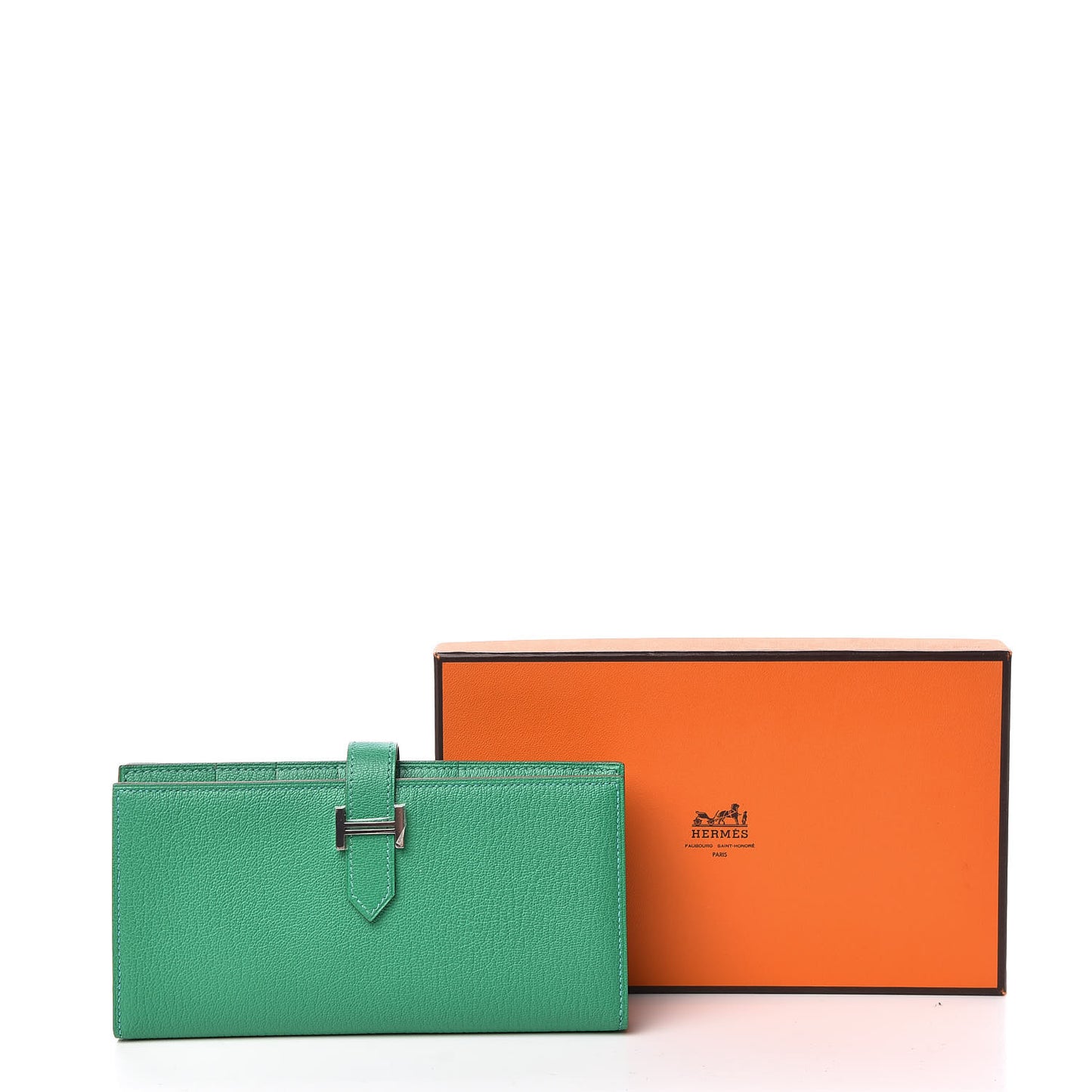 Chevre Mysore Bearn Gusset Wallet Menthe