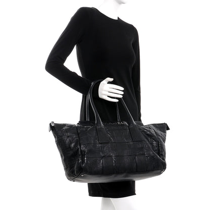 Chanel Lambskin Square Stitched Lax Large Tote Black 2 of 13