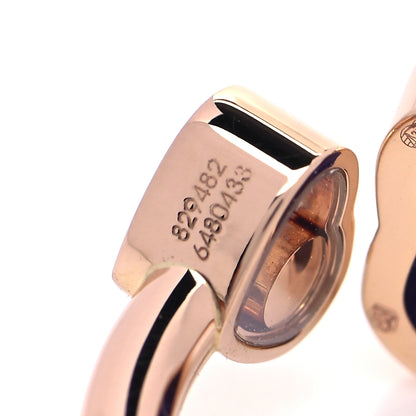 Chopard 18K Rose Gold Diamond Blue Gem Happy Hearts Ring 52 6 7 of 9