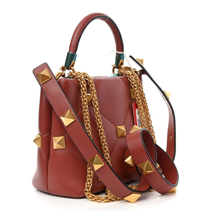 Valentino Garavani Nappa Small Roman Stud The Handle Bag Gingerbread 3 of 9