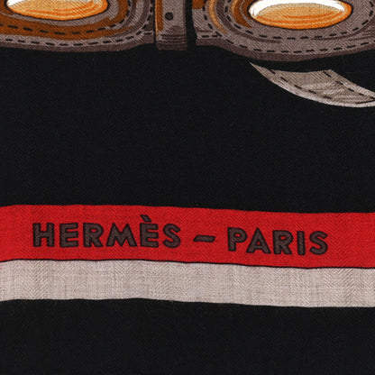 Hermes Cashmere Silk Coaching Shawl 140 2 of 6