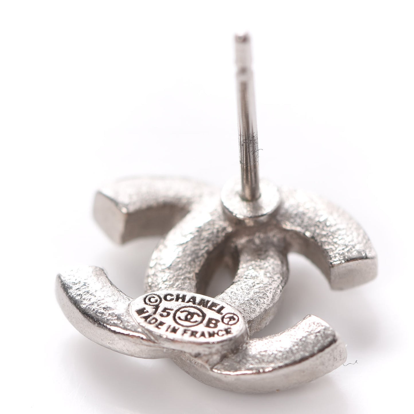 Crystal CC Earrings Silver Grey