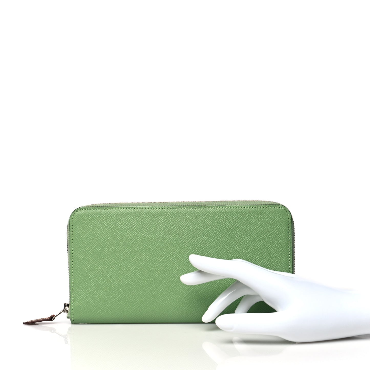 Epsom Silk'In Wallet Vert Criquet