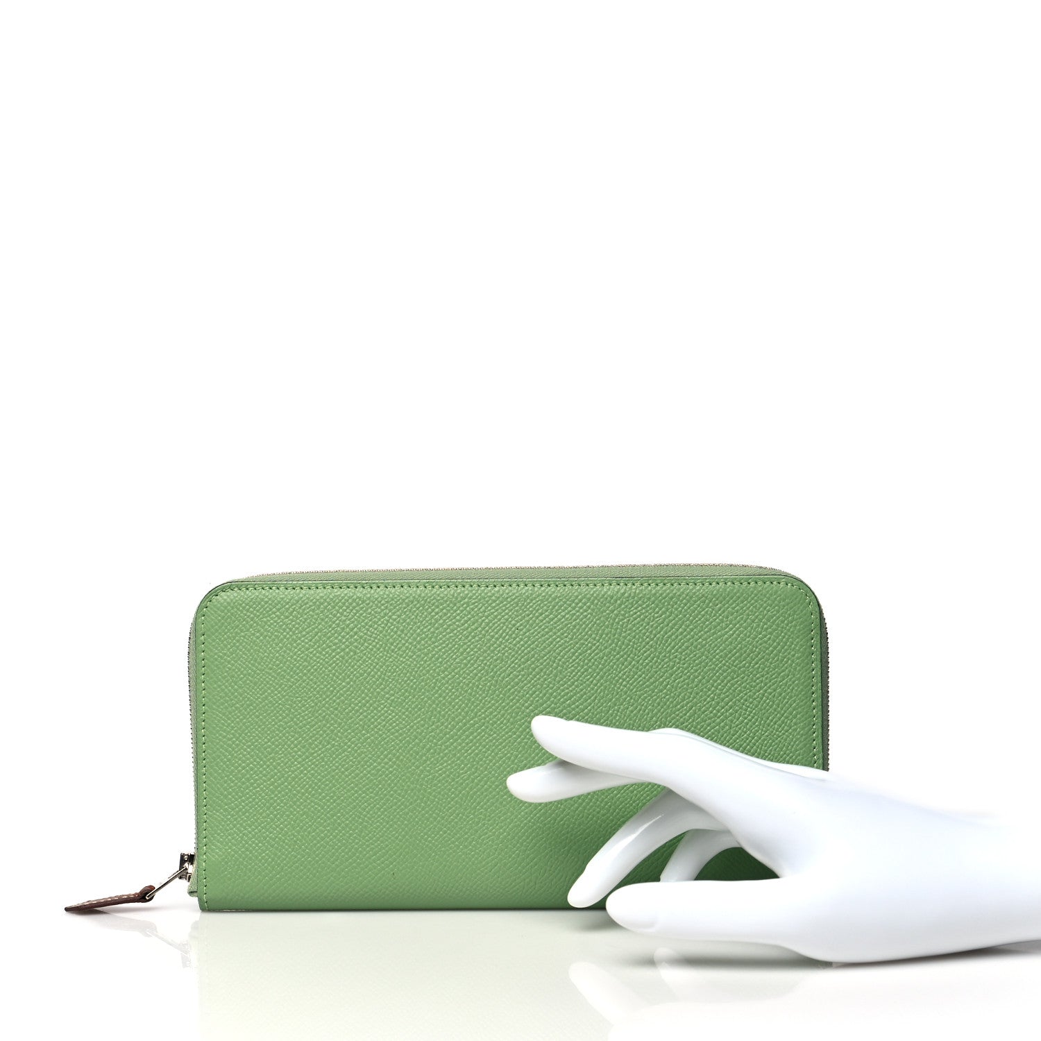 Hermes Epsom Silk'In Wallet Vert Criquet 2 of 8