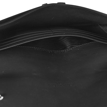 Christian Dior Ultra Matte Calfskin Saddle Chain Wallet Pouch Black 5 of 7