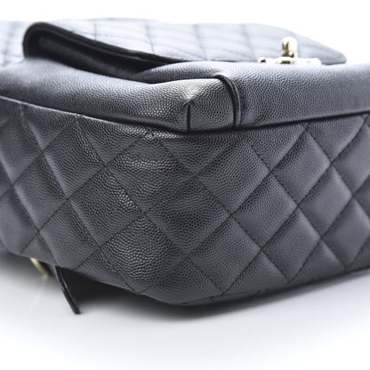Chanel Caviar Quilted Medium Zip Around Backpack Black 8 of 9