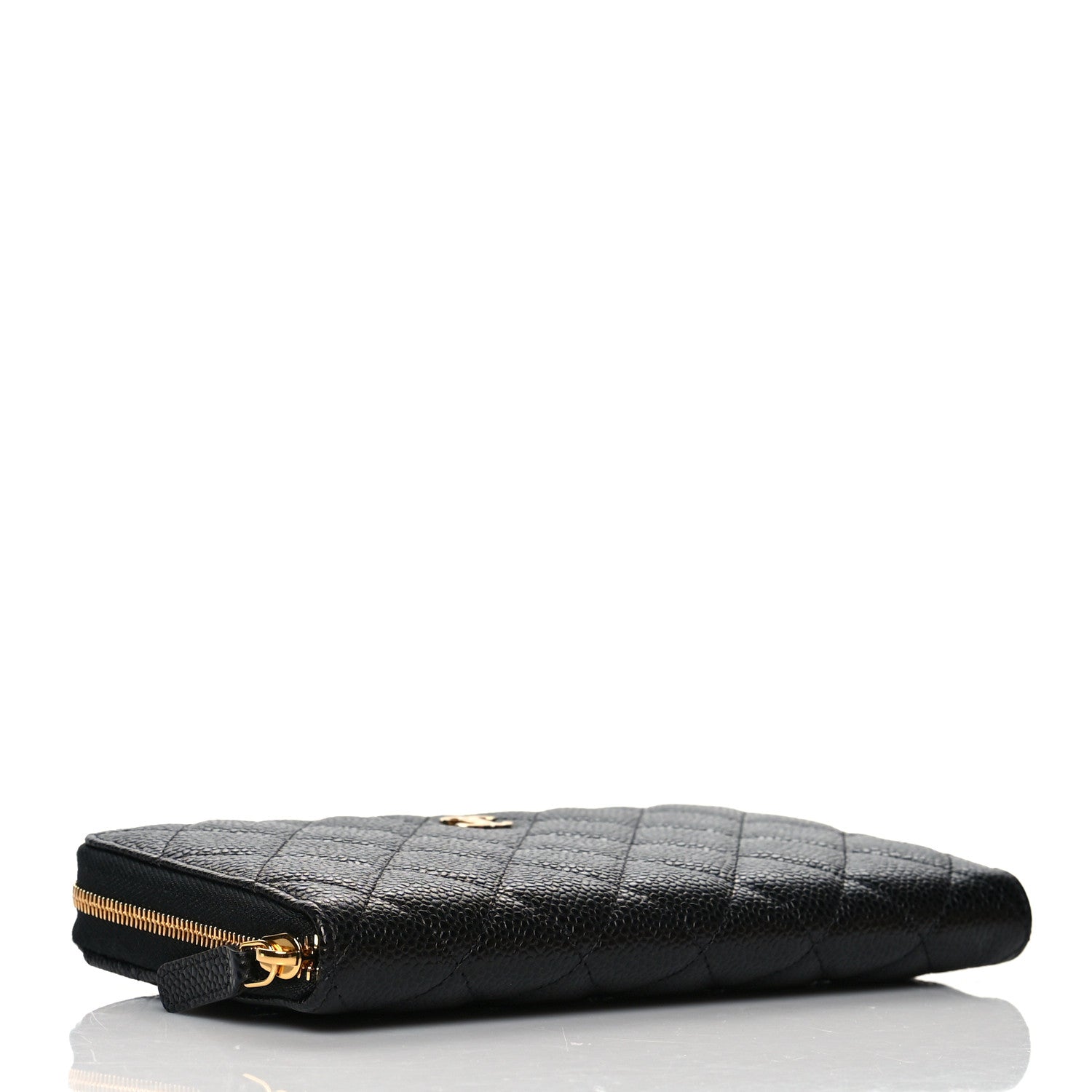 Chanel Caviar Quilted Large Gusset Zip Around Wallet Black 4 of 10