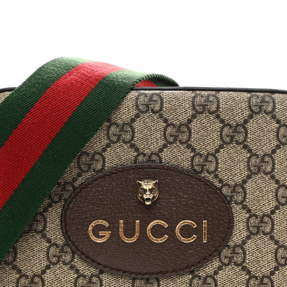 Gucci GG Supreme Monogram Web Neo Vintage Shoulder Bag Beige New Acero Crop 8 of 13