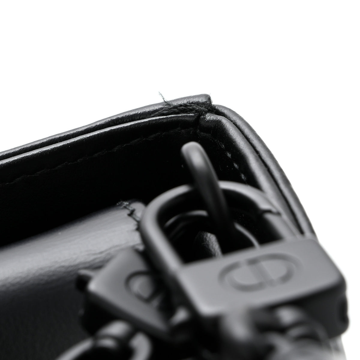 Christian Dior Calfskin Cannage Diamond Medium Lady D-Joy Black 11 of 14