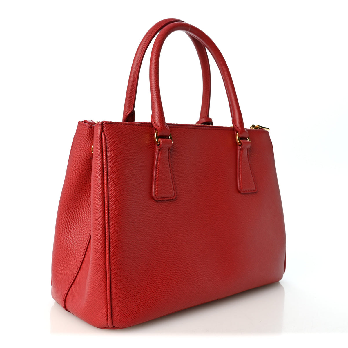 Prada Saffiano Small Galleria Double Zip Tote Fuoco 3 of 10