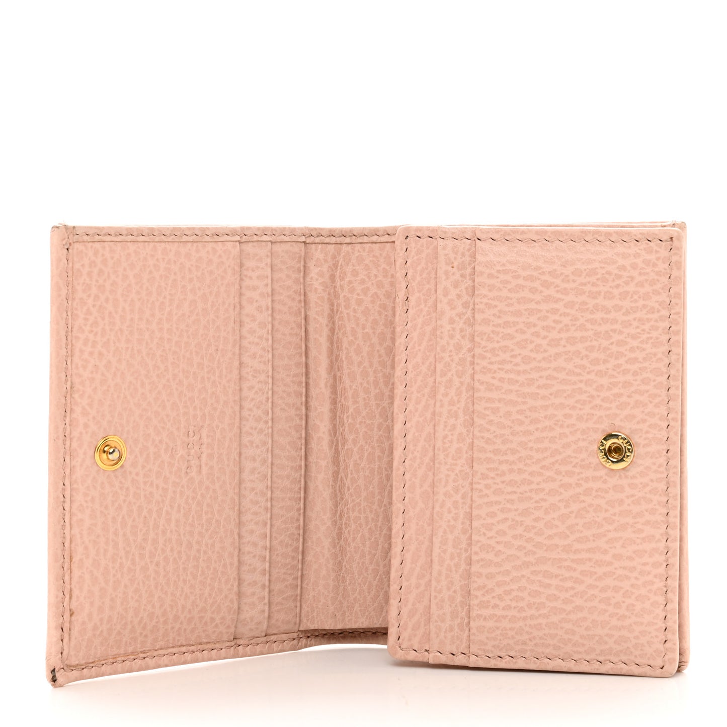 Dollar Calfskin GG Marmont Card Case Perfect Pink
