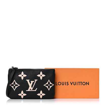 Louis Vuitton Empreinte Monogram Giant Double Zip Pochette Black Cream 12 of 12