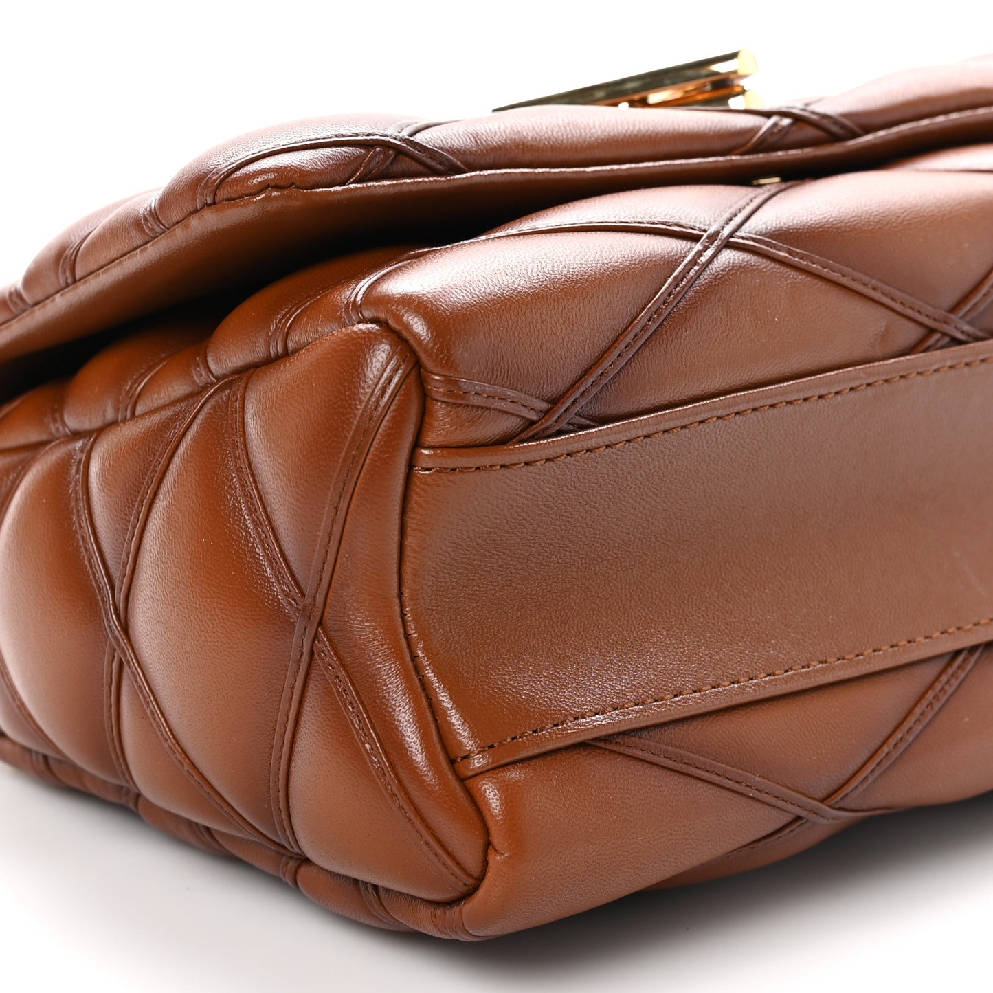 Lambskin Malletage Top Handle GO-14 MM Tan