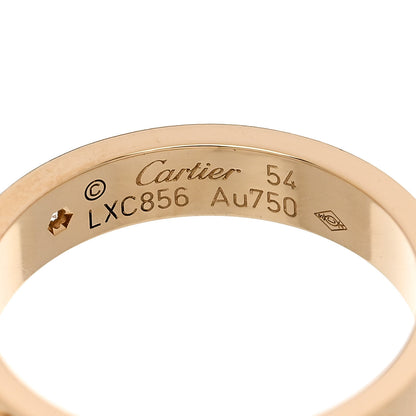 Cartier 18K Yellow Gold Diamond 4mm LOVE Wedding Band Ring 54 6.75 4 of 4