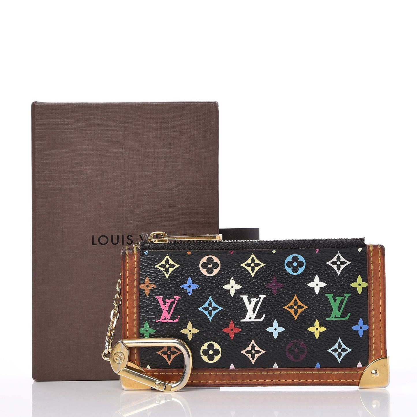 Monogram Multicolor Key Pouch Black