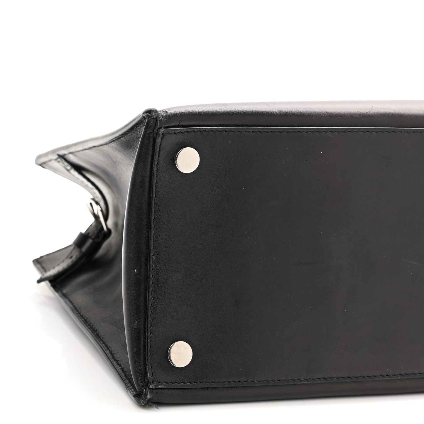 Calfskin Karung Padlock Nude Work XS Bag Black Electric Blue