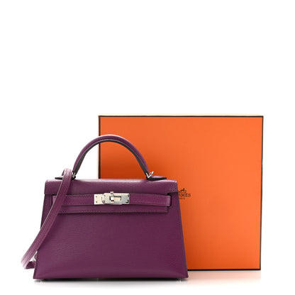 Hermes Chevre Mysore Mini Kelly Sellier 20 Violet 11 of 11