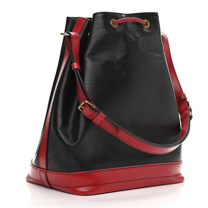 Louis Vuitton Epi Bi-Color Noe Castillan Red Black 3 of 10