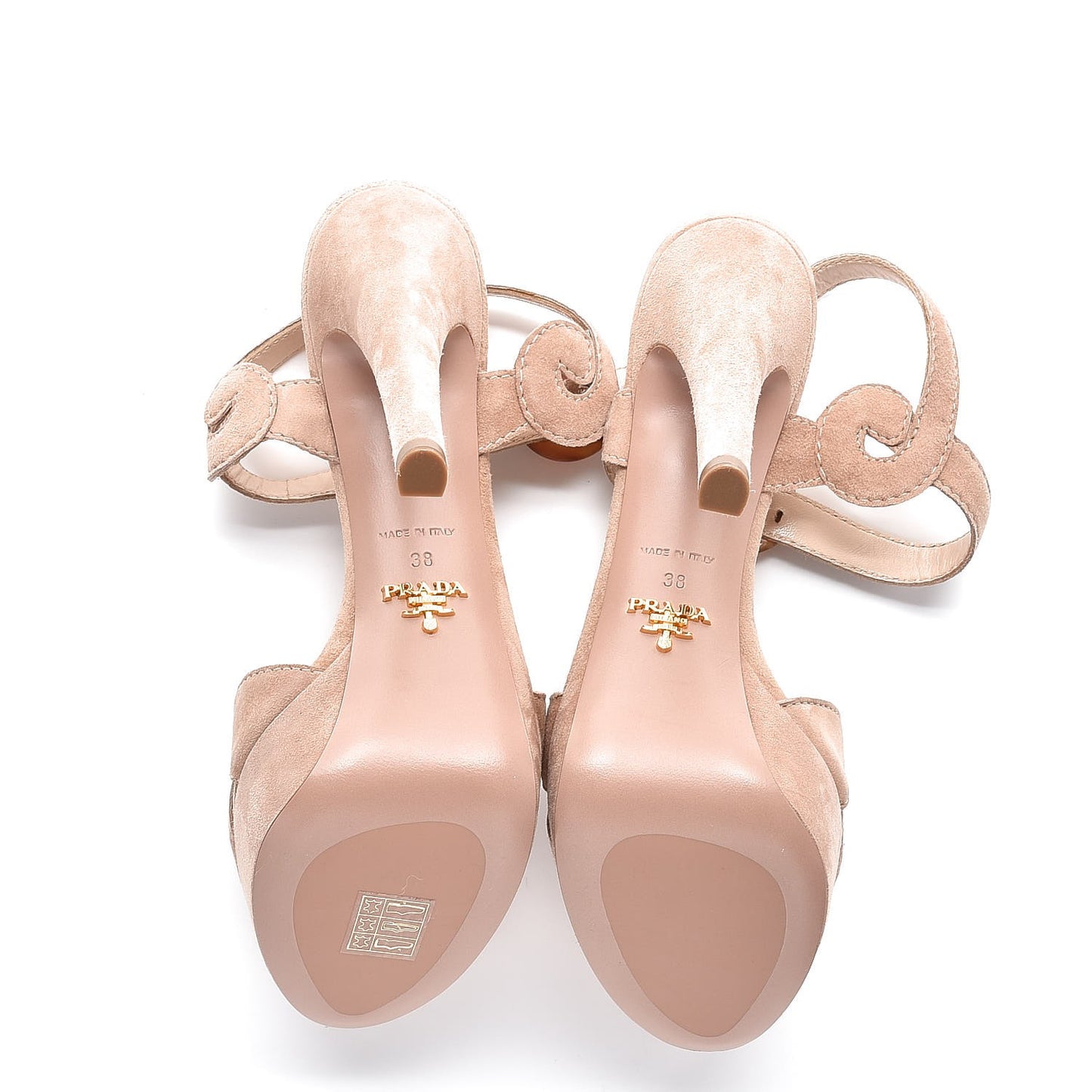 Camoscio Platform Sandals 38 Nudo