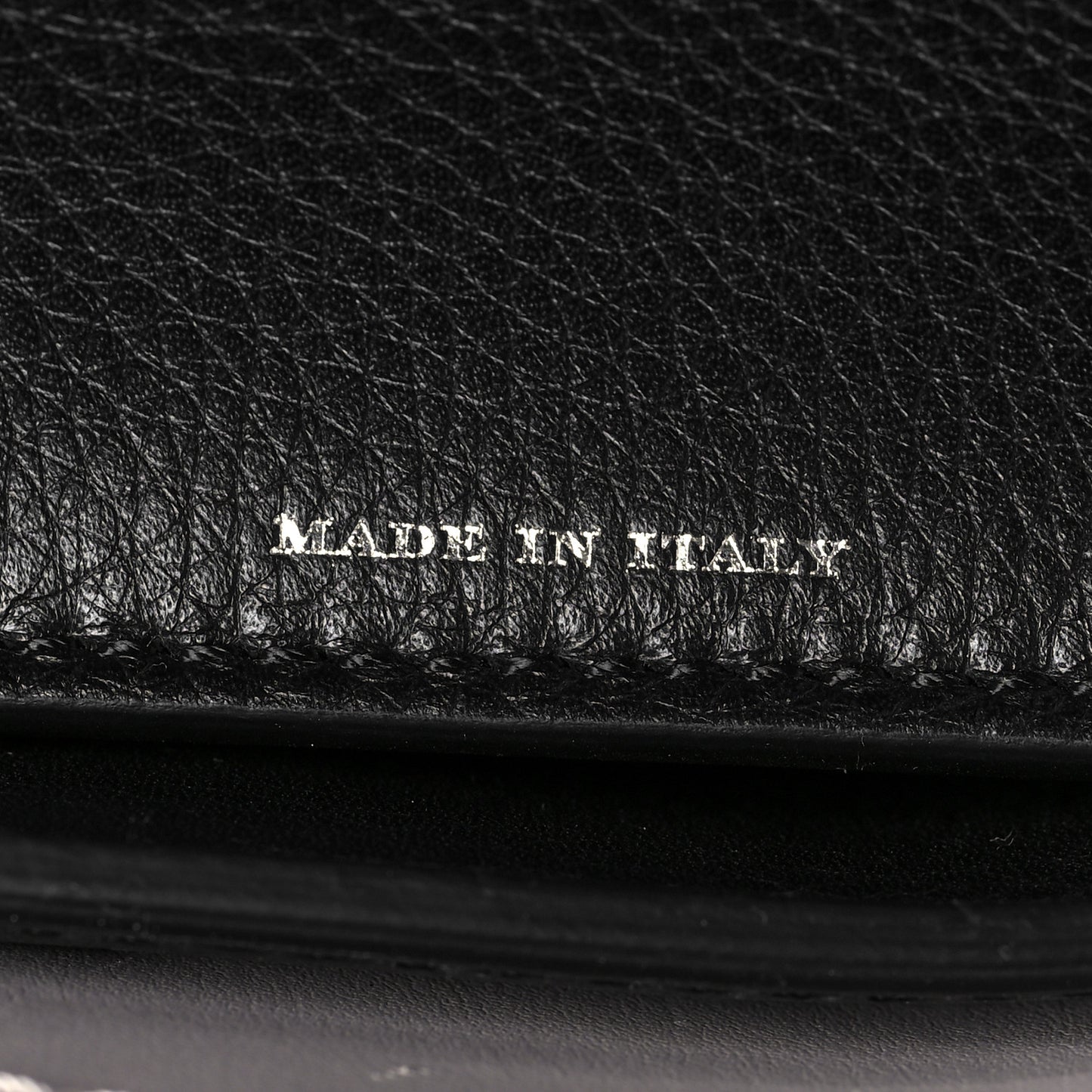 Grainy Calfskin Triple Stud Mini Belt Bag Black Tan