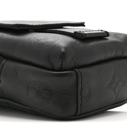 Louis Vuitton Calfskin Monogram Shadow Double Phone Pouch NM Black 8 of 9