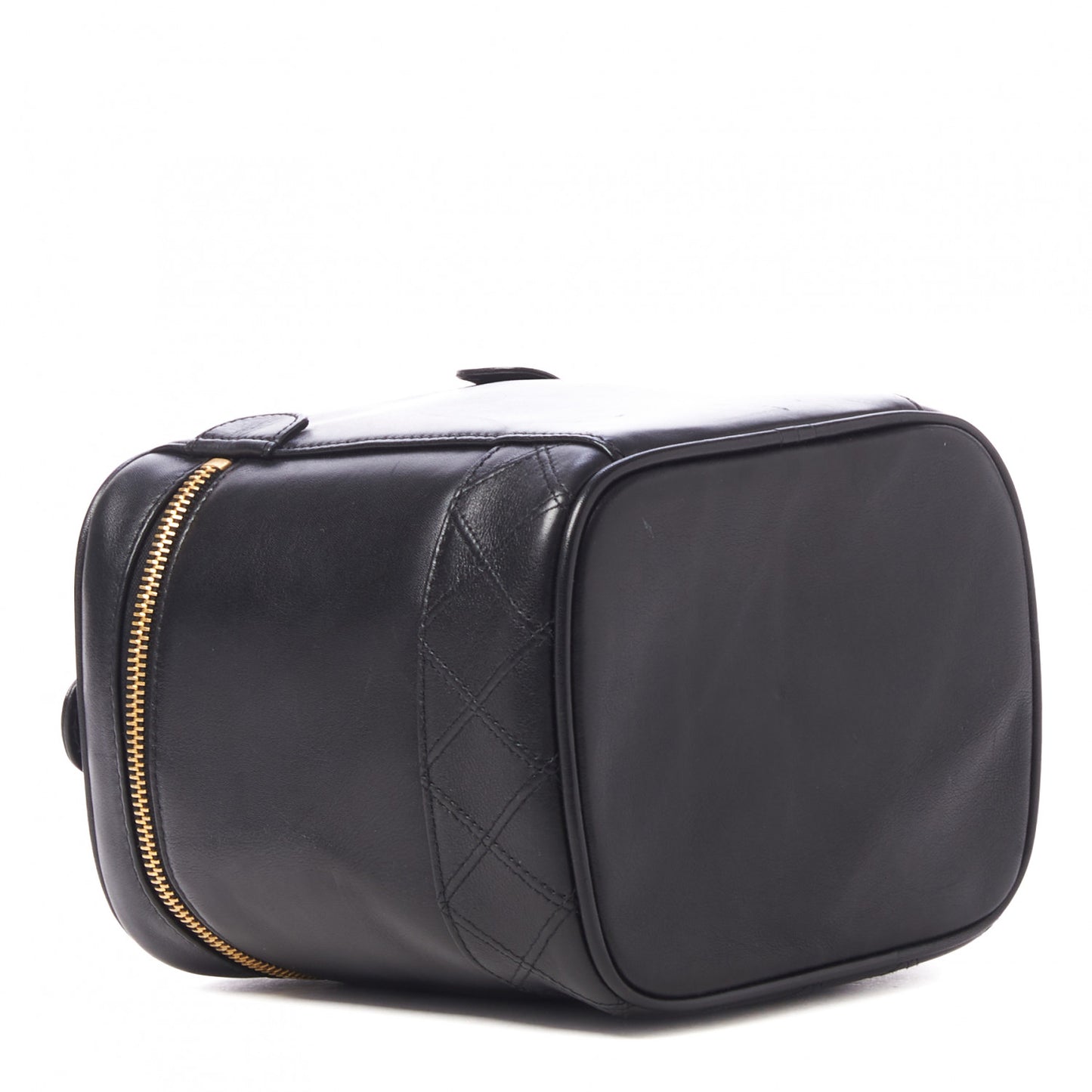 Calfskin Cosmetic Vanity Bag Black