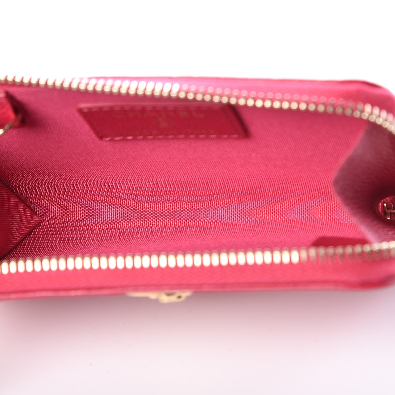 Chanel Caviar Camellia Embossed Key Holder Case Fuchsia 5 of 7