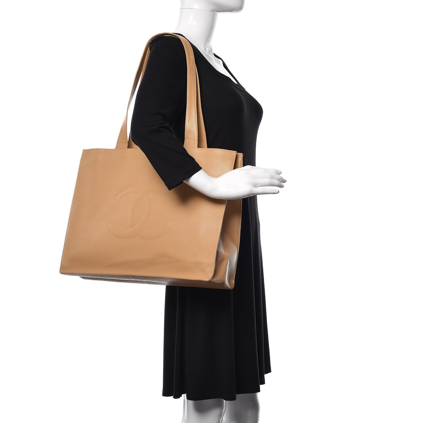 Caviar CC Tote Beige