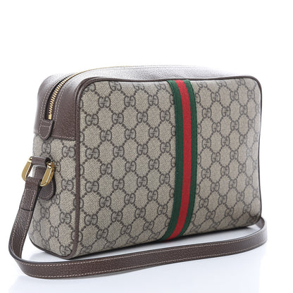Gucci GG Supreme Monogram Web Small Ophidia Shoulder Bag Brown 3 of 9