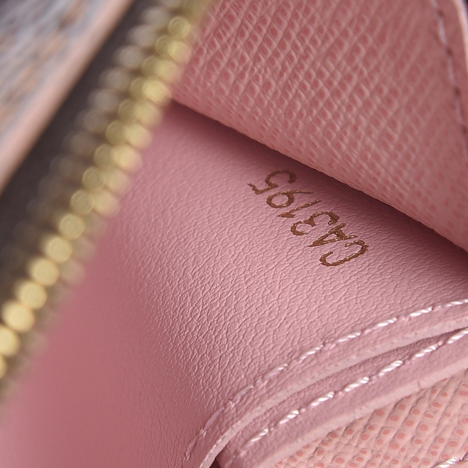 Louis Vuitton Damier Ebene Caissa Wallet Rose Ballerine 7 of 7