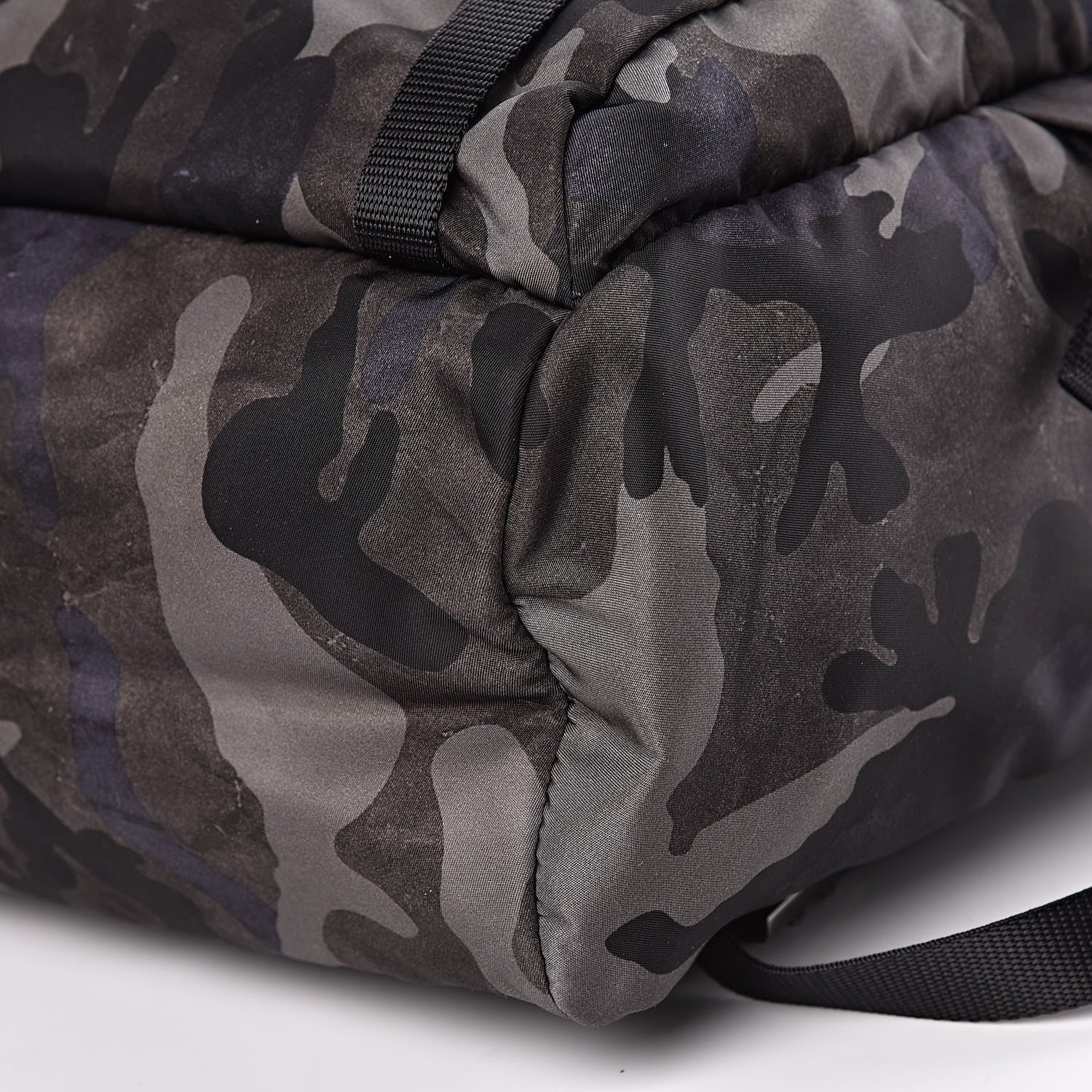 Prada Tessuto Nylon Camouflage Print Double Buckle Backpack Fumo 11 of 12