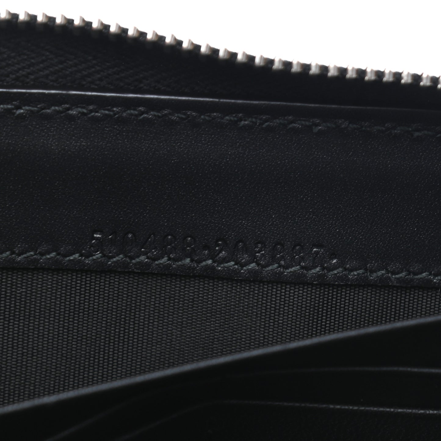 X SEGA Calfskin GUCCY Stars Zip Around Wallet Black Gold