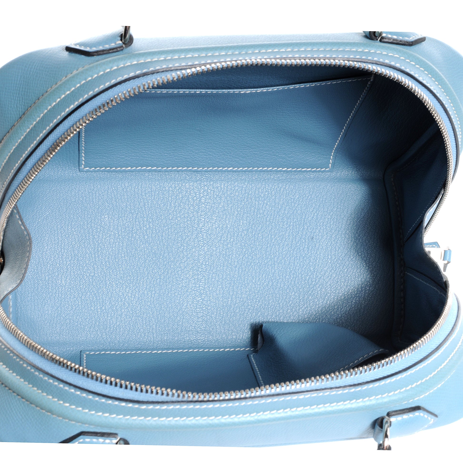 Hermes Veau Epsom Sac En Vie 26 Blue Jean 5 of 7