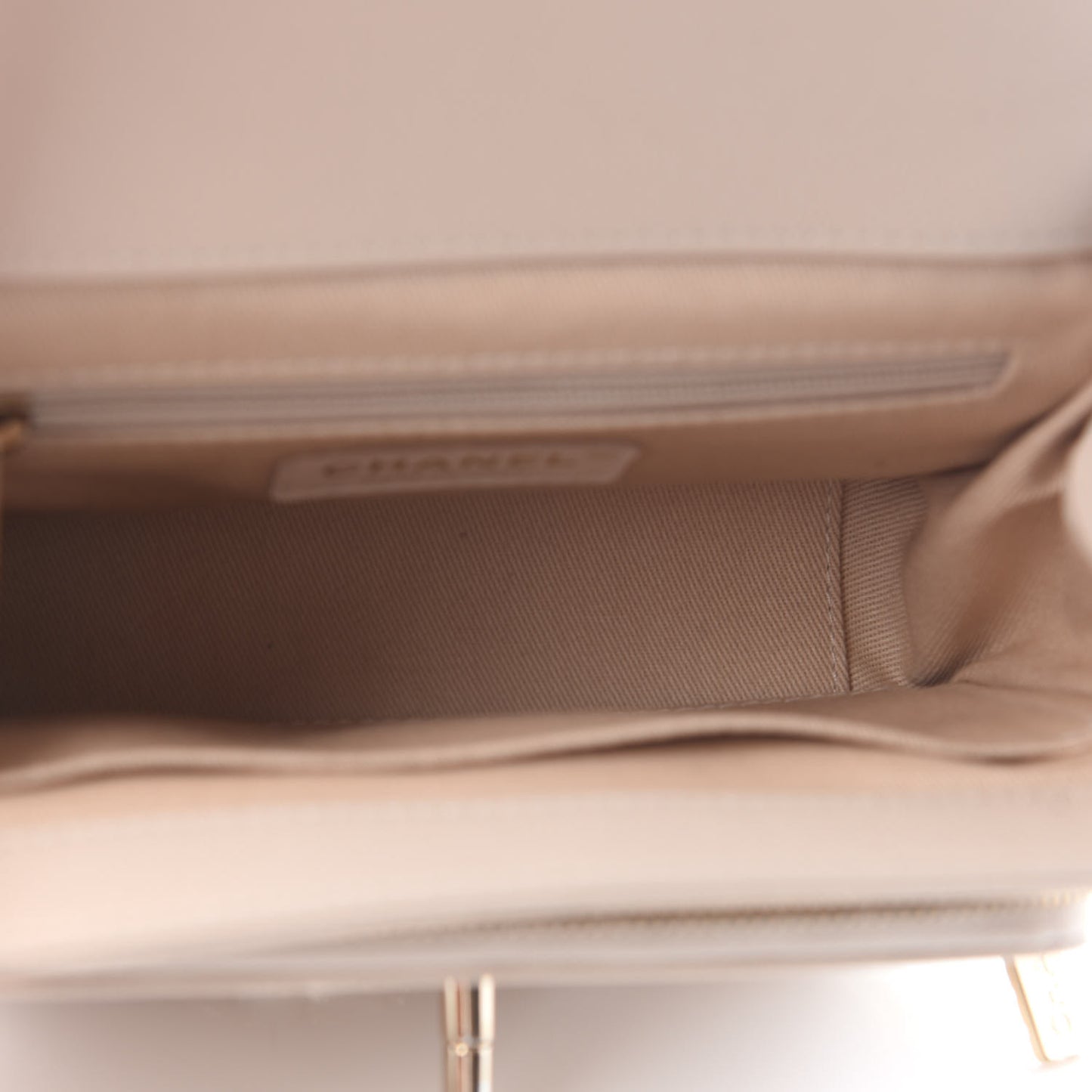 Caviar Quilted Small Business Affinity Flap Beige