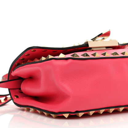 Valentino Garavani Vitello Mini Rockstud Flap Saddle Crossbody Bag Deep Rose 8 of 10