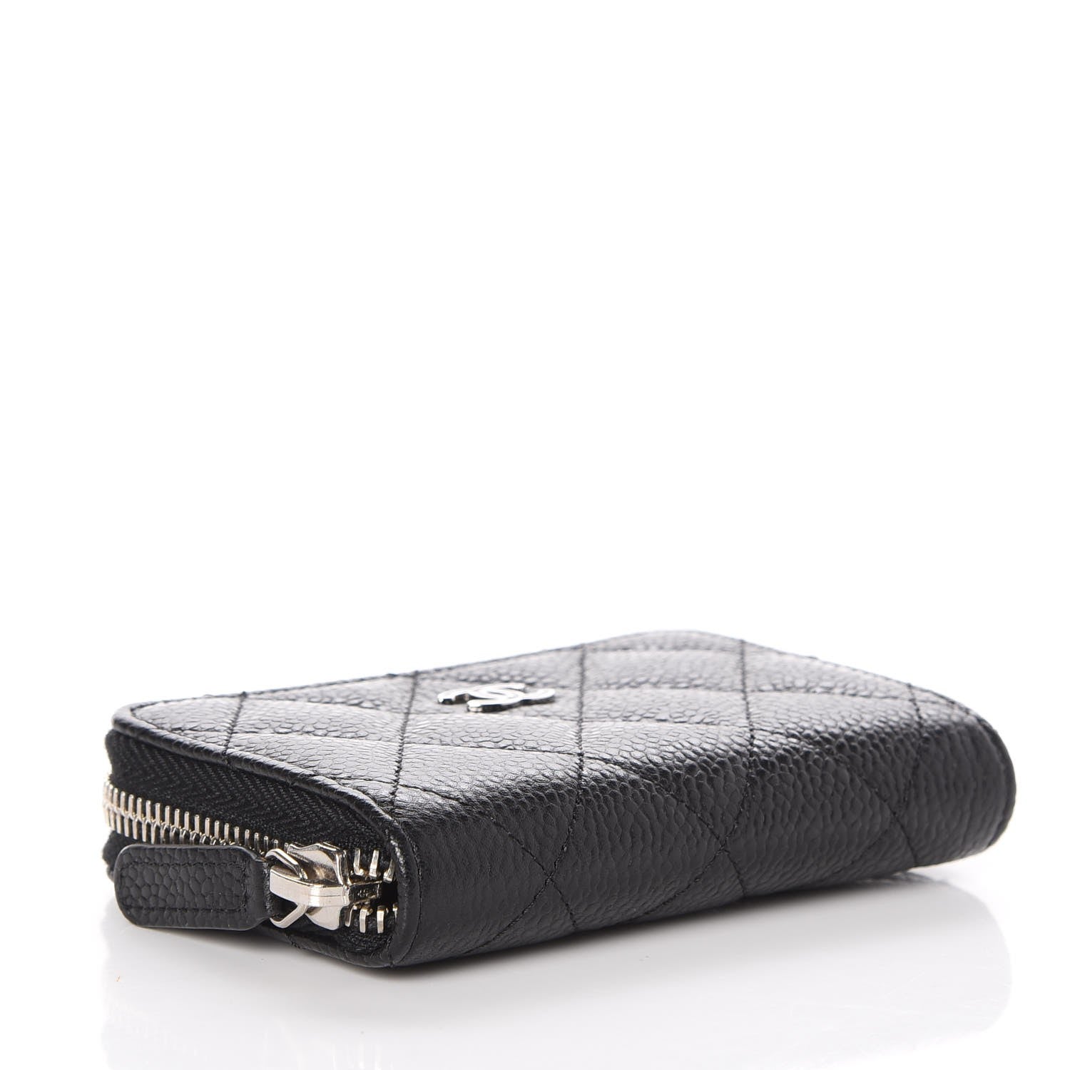Chanel Caviar Quilted Zip Coin Purse Black 4 of 8