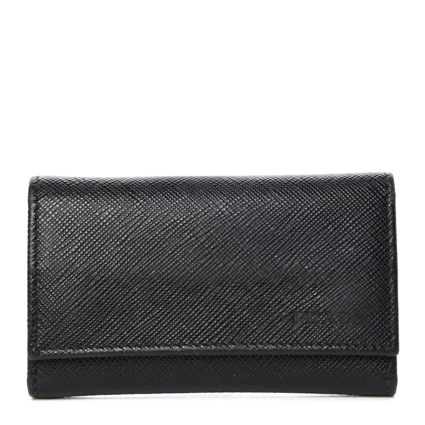 Saffiano 6 Key Holder Black