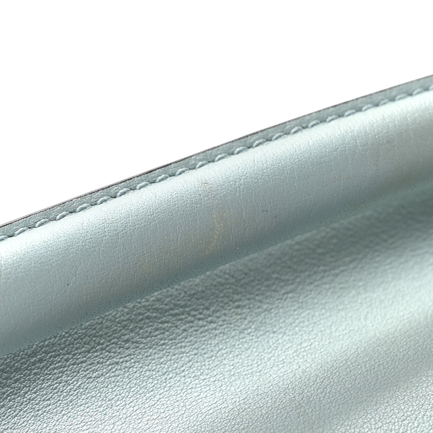 Calfskin Small Puzzle Bag Aqua Light Blue Stone Blue