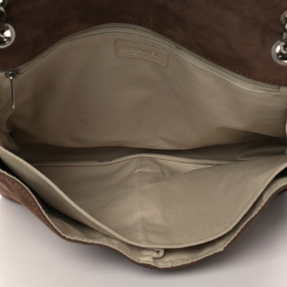 Chanel Ultra Soft Suede Calfskin Large Natural Beauty Flap Brown 4 of 8