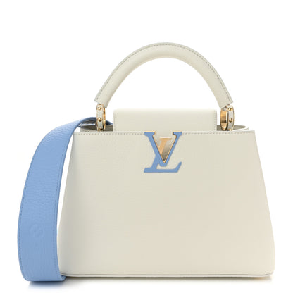 Louis Vuitton Taurillon Tile Capucines BB Snow White Provence Blue 1 of 9
