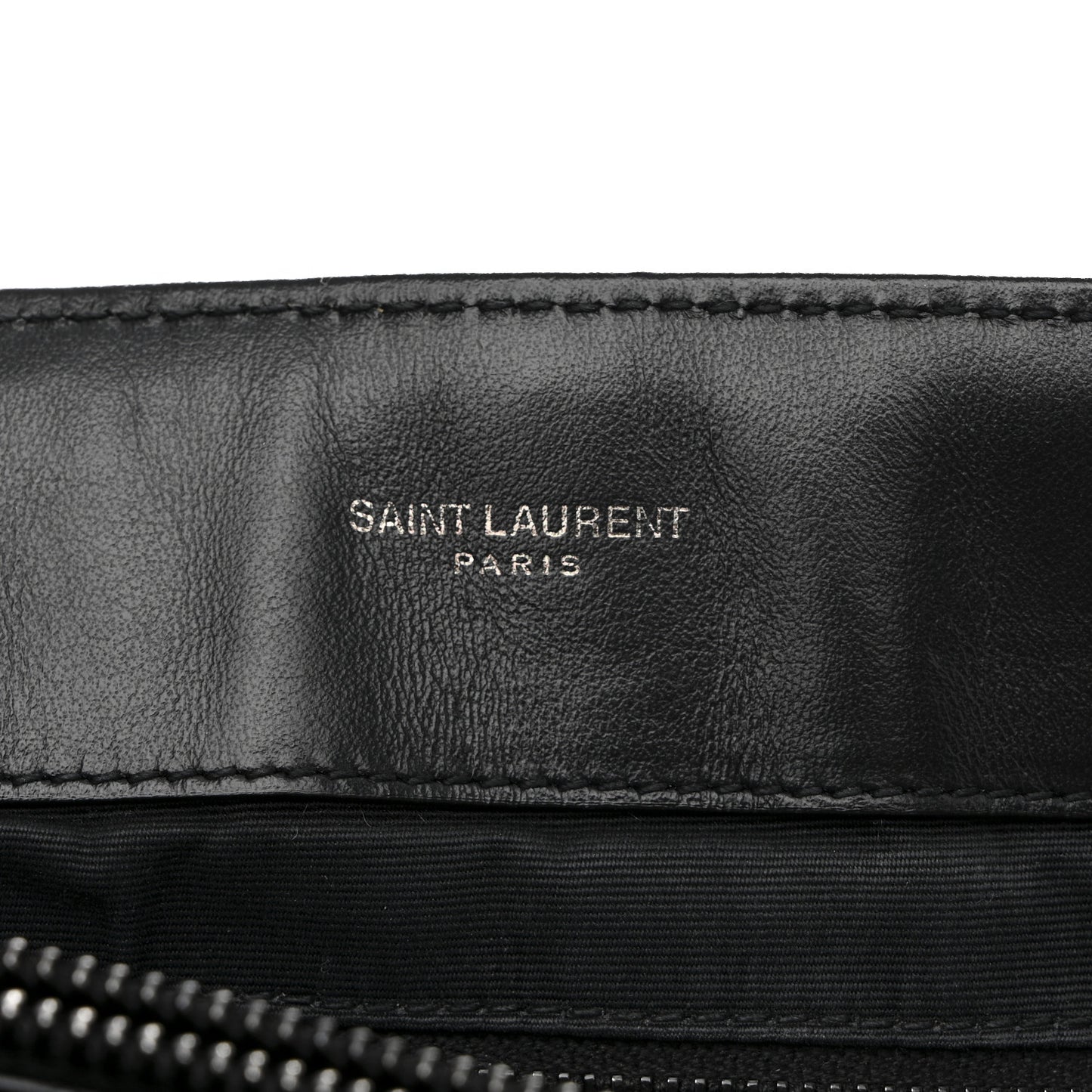 Calfskin Y Quilted Monogram Monochrome Large Loulou Chain Satchel Black