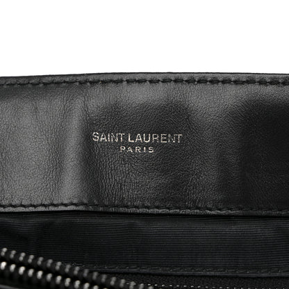 Saint Laurent Calfskin Y Quilted Monogram Monochrome Large Loulou Chain Satchel Black 6 of 14