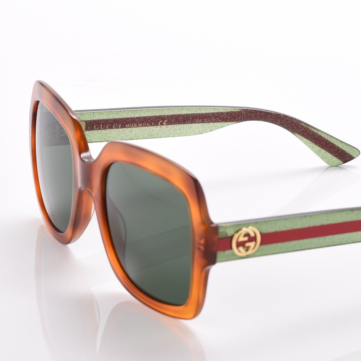 Oversize Square Web GG 0036S Havana