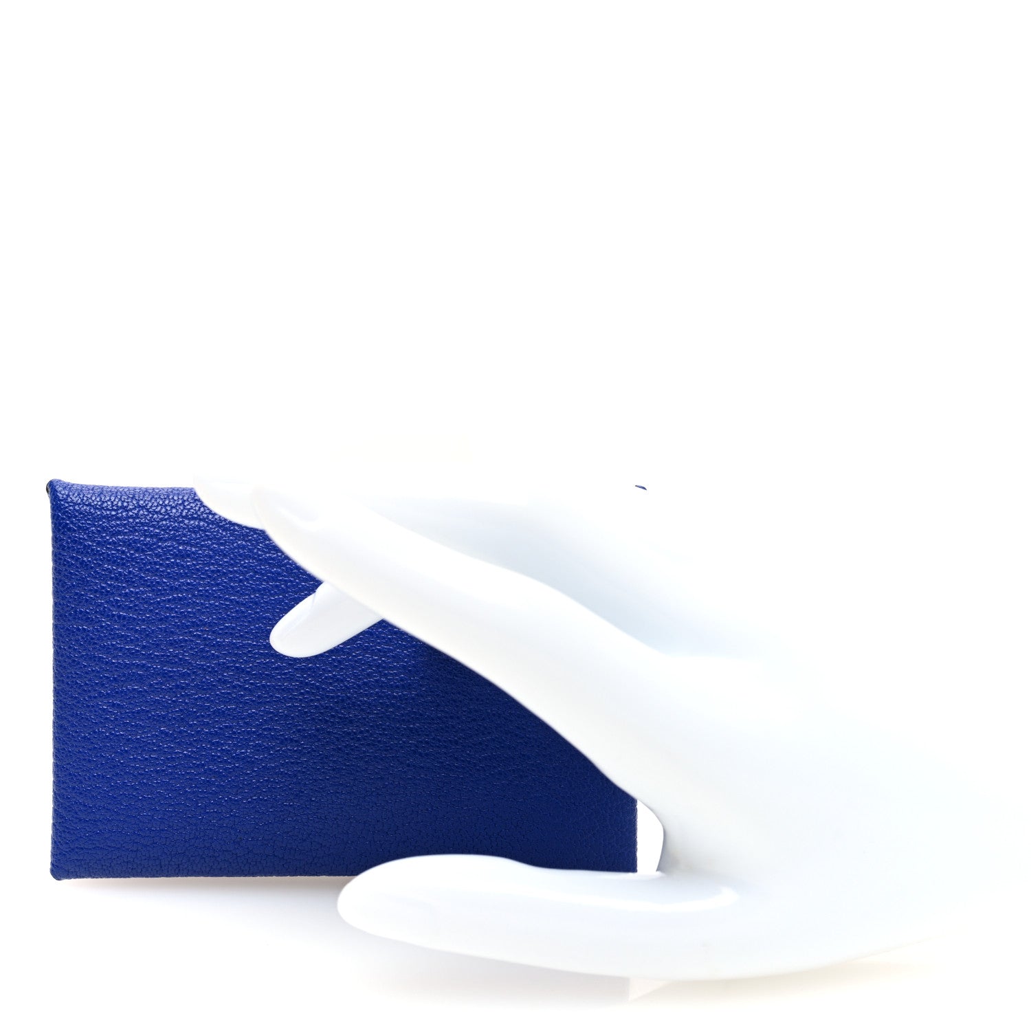 Hermes Chevre Mysore Calvi Card Case Bleu Electrique 2 of 7