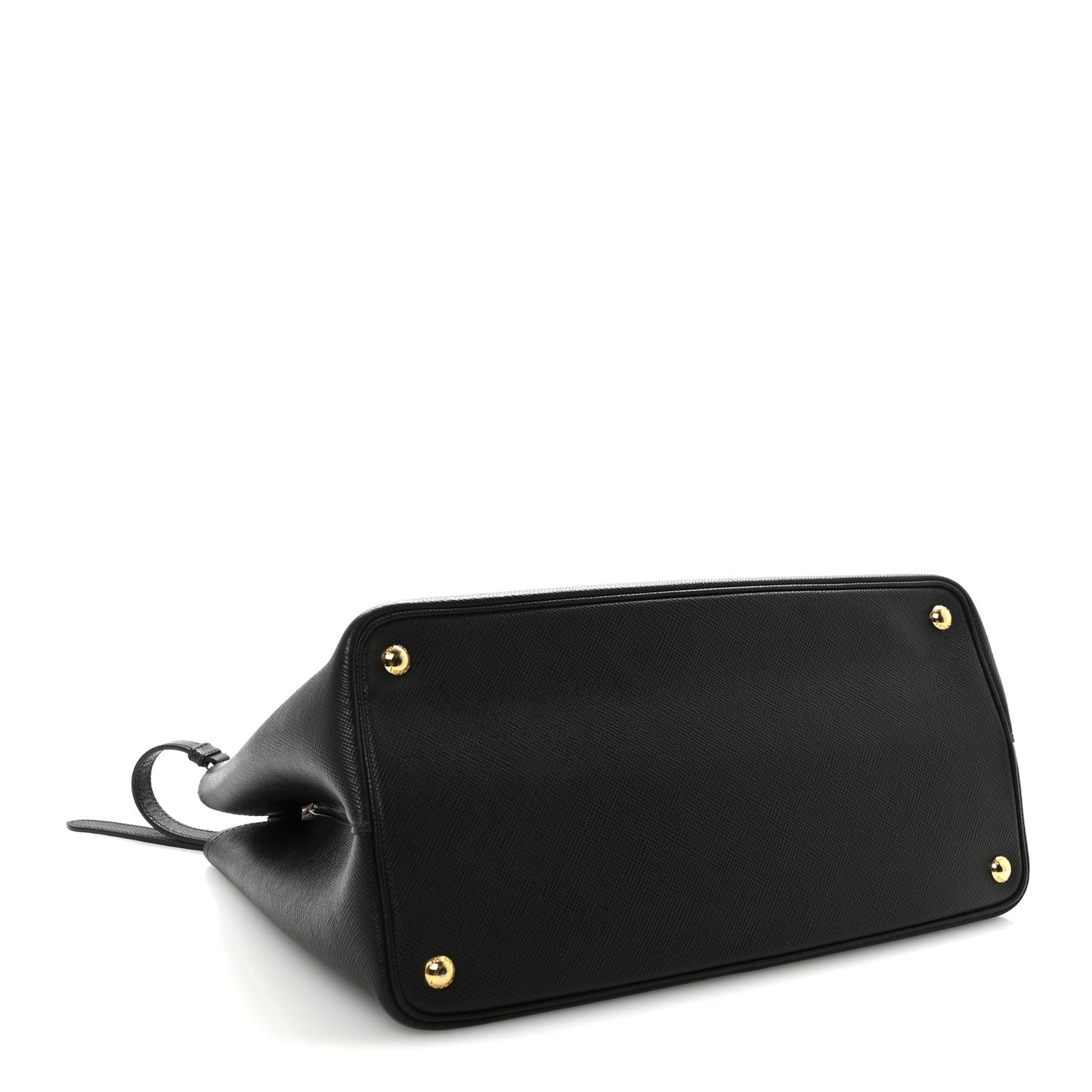 Saffiano Cuir Large Double Bag Black Fuoco