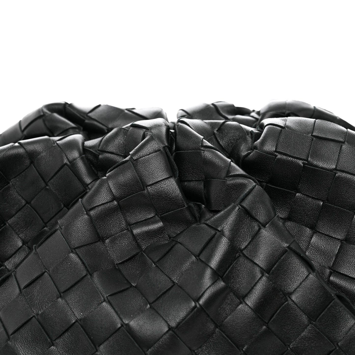 Nappa Maxi Intreccio The Pouch Oversized Clutch Black